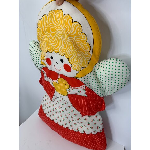 Vintage 70s Angel Pillow Doll Ditsy Floral Dress 19" x 26" L 8865 GUC - Picture 6 of 6